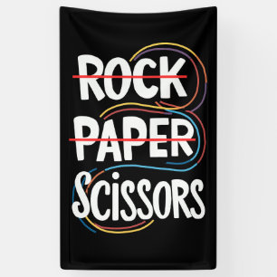 Rock Paper Scissors Lesbian Funny Gay Pride LGBT Banner