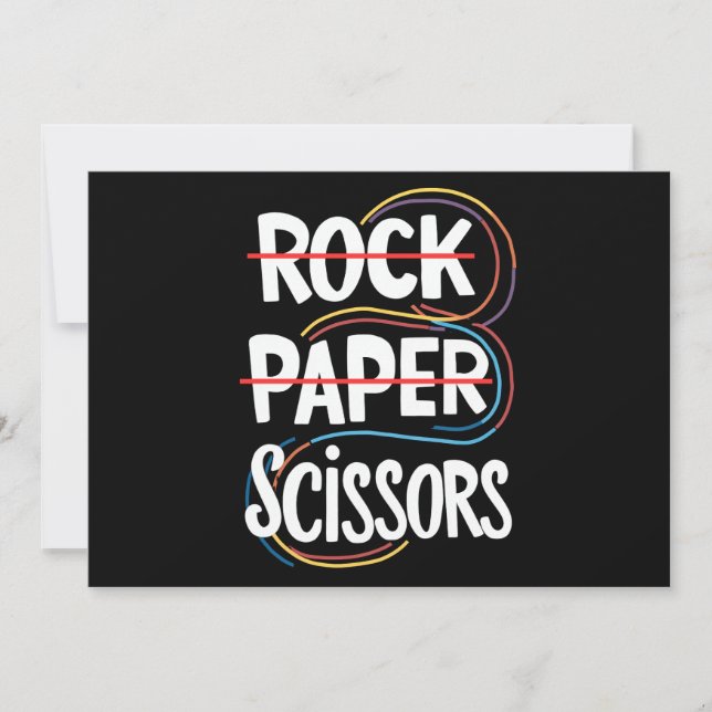 Rock Paper Scissors Lesbian Funny Gay Pride LGBT Invitation (Front)