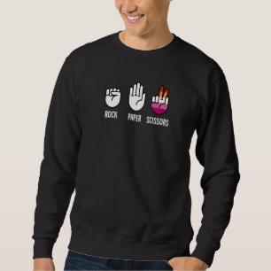 Rock Paper Scissors Lesbian Humor Joke Pride Match Sweatshirt