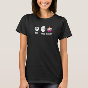Rock Paper Scissors Lesbian Humor Joke Pride Match T-Shirt