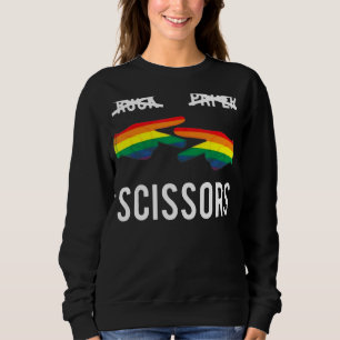 Rock Paper Scissors Lesbian Pride Rainbow Lgbt Sweatshirt