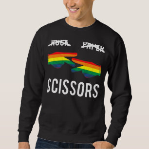 Rock Paper Scissors Lesbian Pride Rainbow Lgbt Sweatshirt
