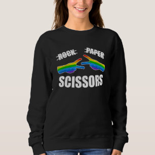 Rock Paper Scissors Lgbt Q Gay Pride Proud Ally Ra Sweatshirt