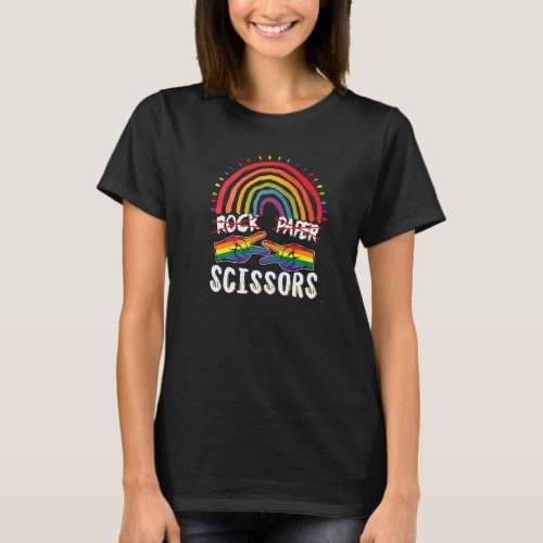 Rock Paper Scissors Lgbt Q Gay Pride Proud Ally Ra T_Shirt