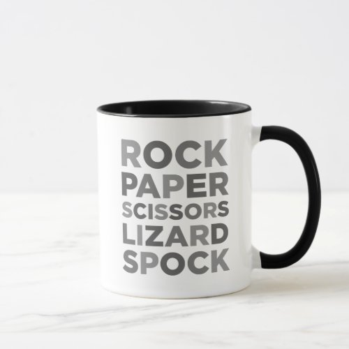 Rock Paper Scissors Lizard Spock Mug