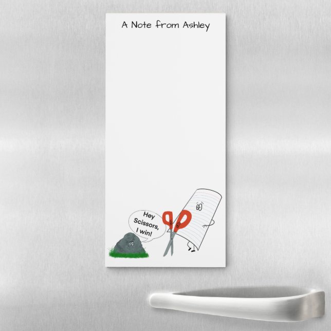 Rock, Paper, Scissors Magnetic Notepad (In Situ)