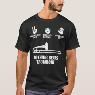 Rock Paper Scissors Marching Band Funny Trombone L T-Shirt