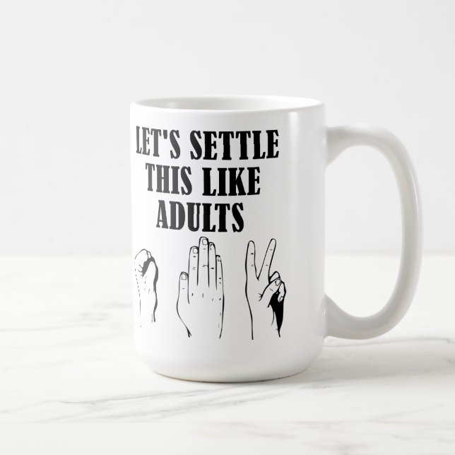 Rock Paper Scissors Mug (Right)