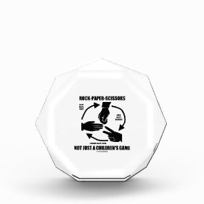 Rock-Paper-Scissors Not Just A Children's Game Acrylic Award