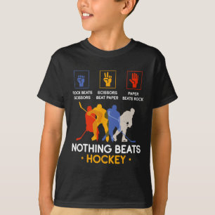 Rock Paper Scissors Nothing Beats Hockey T-Shirt