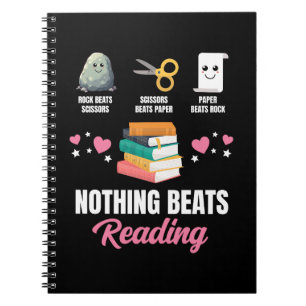 Rock Paper Scissors Nothing Beats Reading Notebook