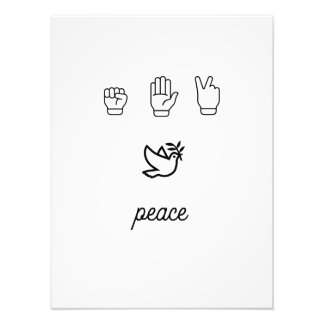 Rock Paper Scissors Peace Photo Print