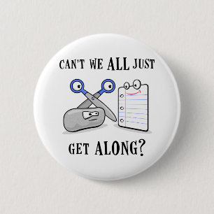 Rock-Paper-Scissors Pinback Button