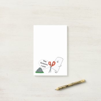 Rock  Paper  Scissors  Post-it Notes by iHave2Say at Zazzle