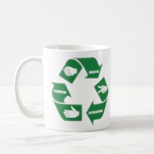 Rock Paper Scissors ~ Recycle! Mug