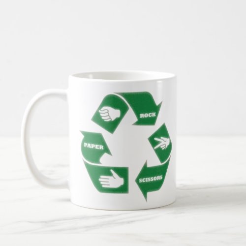 Rock Paper Scissors  Recycle Mug