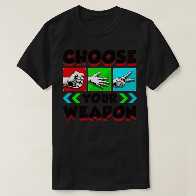 Rock Paper Scissors T-Shirt (Design Front)