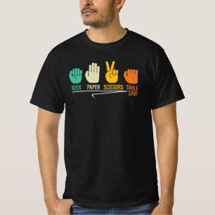 Rock Paper Scissors Table Saw Carpenter Quote T-Shirt