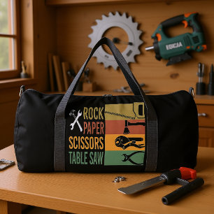 Rock Paper Scissors Table Saw Duffle Bag