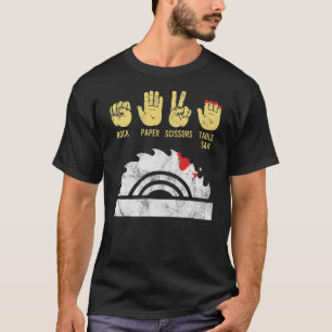Rock Paper Scissors Table Saw Woodworking T-Shirt