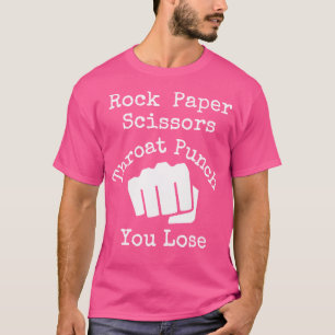 Rock Paper Scissors Throat Punch Funny Martial Art T-Shirt