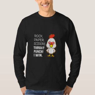Rock Paper Scissors Throat Punch I Win Apparel T-Shirt