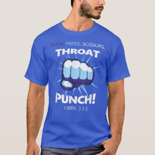 Rock Paper Scissors Throat Punch I Win Cool Funny T-Shirt