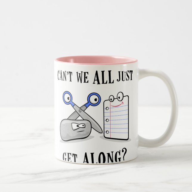 Rock-Paper-Scissors Two-Tone Coffee Mug (Right)