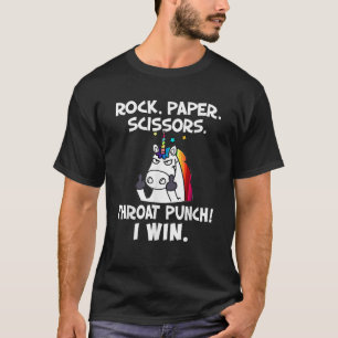 Rock Paper Scissors With The Coolest Unicorn Ever T-Shirt