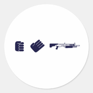 Rock Paper Shotgun Classic Round Sticker