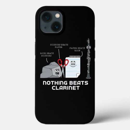 Rock Paper Siccor Nothing Beats Clarinet iPhone 13 Case