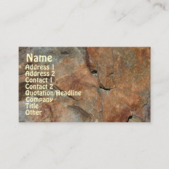 Rock Pattern Nature Business Card (Front)