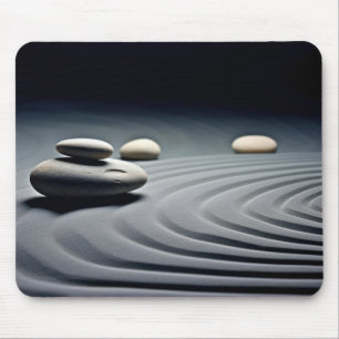 Rock Pebble Water Tranquil Peaceful Mouse Pad