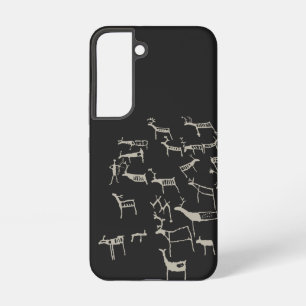 Rock Petroglyph Ancient European Deer Hunting Samsung Galaxy S22 Case