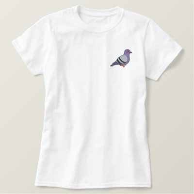 Rock Pigeon Embroidery Embroidered Shirt