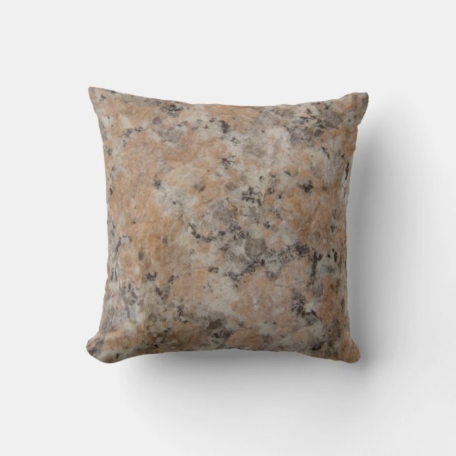 Rock - Pink Granite Throw Pillow (Front)