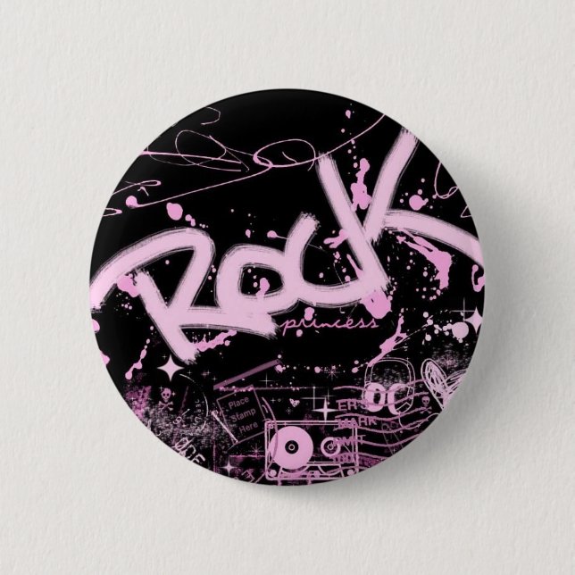 Rock Princess Pinback Button (Front)