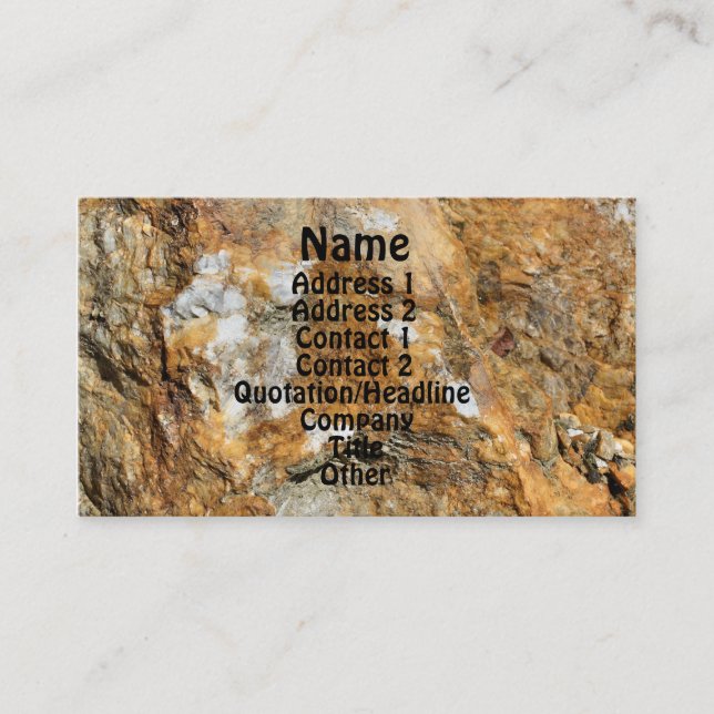 Rock Quarry Wall #4 Nature Profile Business Card (Front)