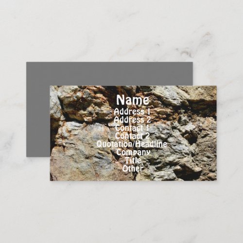 Rock Quarry Wall 5 Nature  Business Card