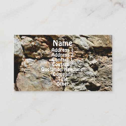 Rock Quarry Wall 5 Nature Profile Business Card