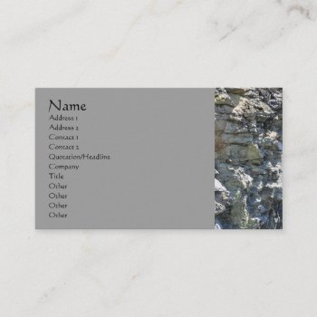 Rock Quarry Wall Nature Photography Business Card by SmilinEyesTreasures at Zazzle