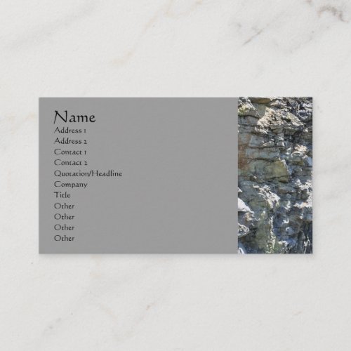 Rock Quarry Wall Nature Photography Business Card