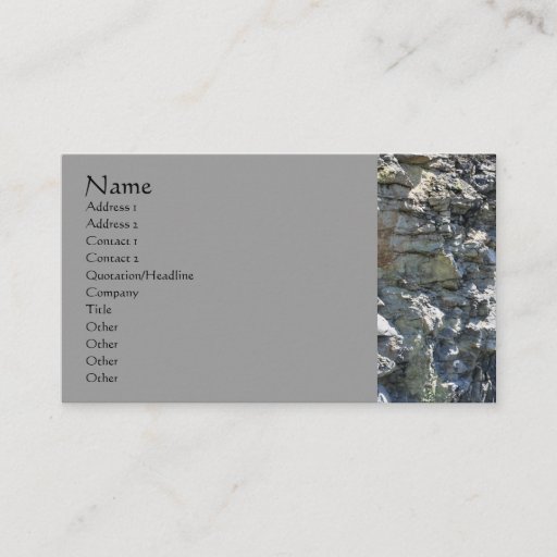 Customizable Rock Quarry Wall Nature Photography Business Card