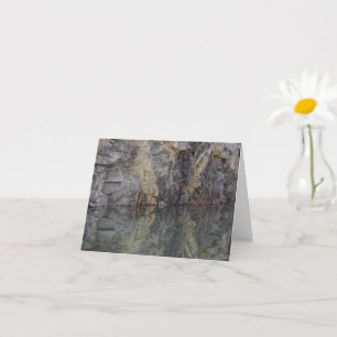 Rock Quarry Wall Reflections #3 Nature Note Card