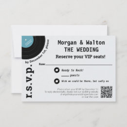 Rock Record Album Concert Style RSVP Card
