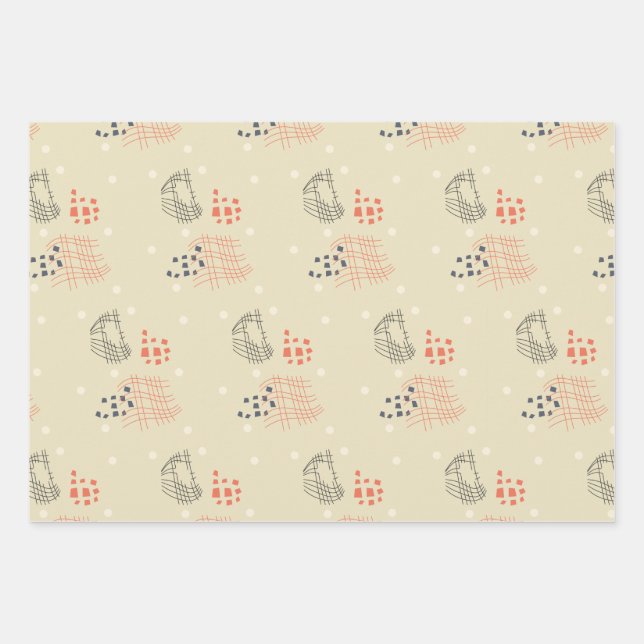 rock red abstract wrapping paper sheets (Front)