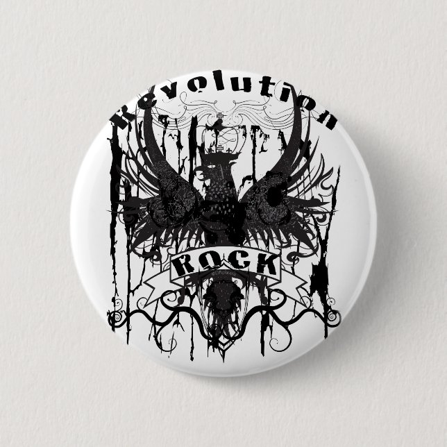 Rock Revolution Music American Apparel Button (Front)