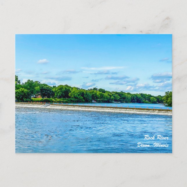 Rock River Dixon Illinois Postcard (Front)