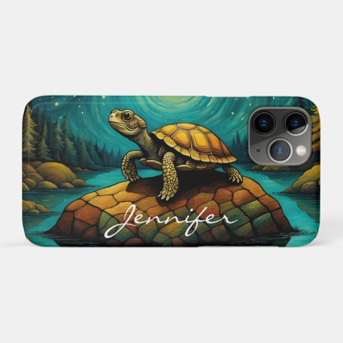 Rock River Nature Turtle Name iPhone 11 Pro Case
