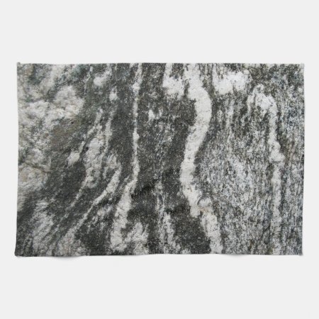 Rock Rock With Grey Geology Cat Pattern Towel